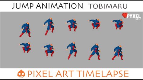 jump animation pixel art